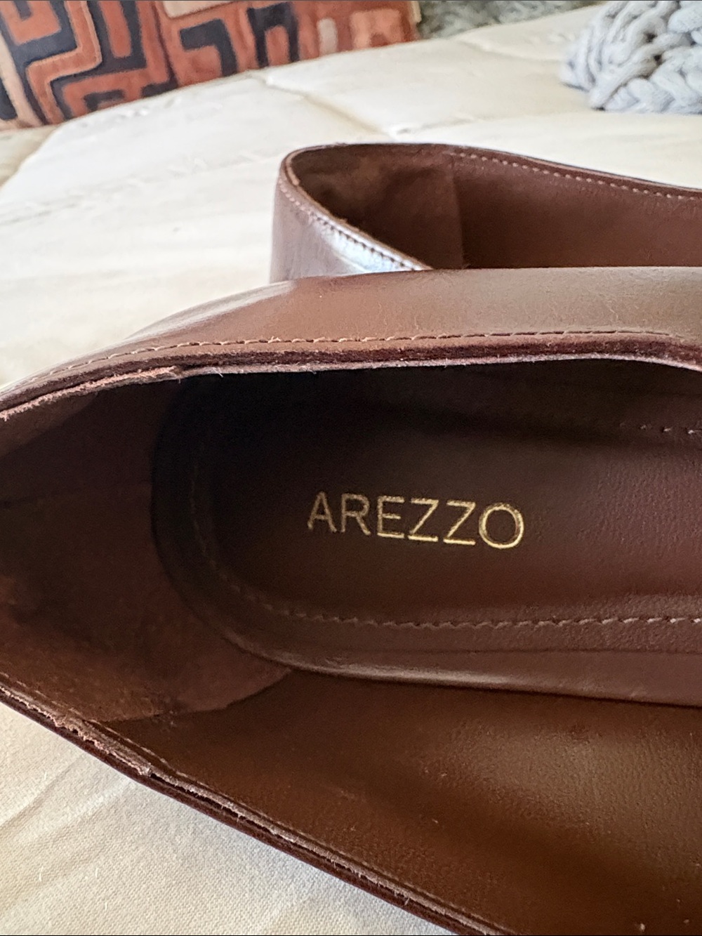 Classic Mary Jane Flats in Dark Brown with Gold Buckle - Picture 7 of 7